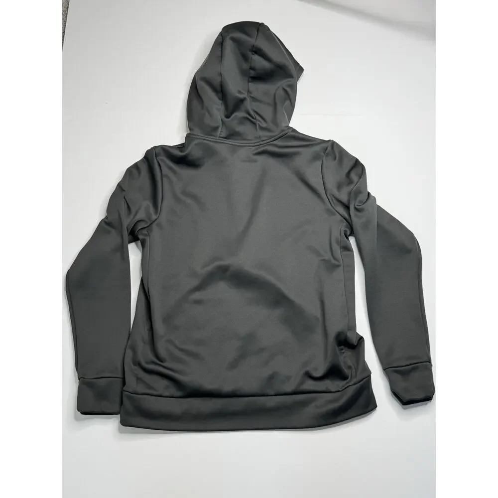 Nike Women’s Dri-FIT Full Zip Hoodie Size Medium Gray Athletic Training Jacket - Picture 5 of 6
